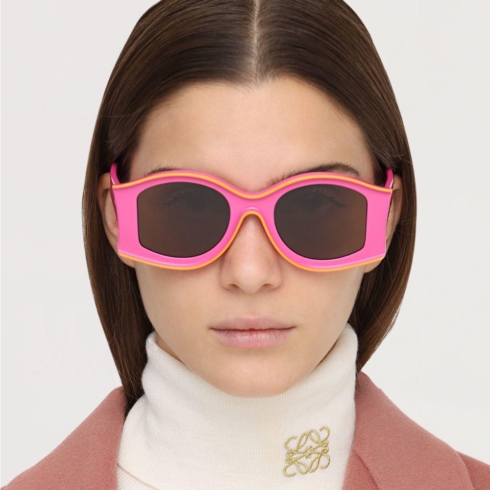 Loewe Pink and Orange Layered Frame Sunglasses